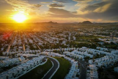 contenedores de basura hermosillo vista panoramica saltillo anocheciendo