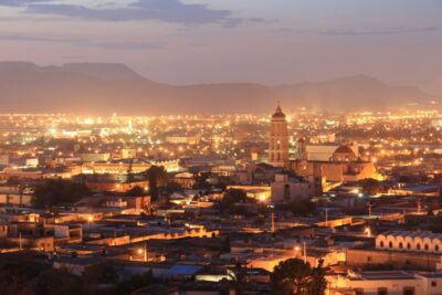 contenedores de basura saltillo vista panoramica saltillo de noche